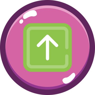 Bir düğme simgesinin vektör illüstrasyonu