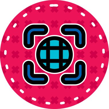 top topu simgesi dosya çizgisi biçiminde