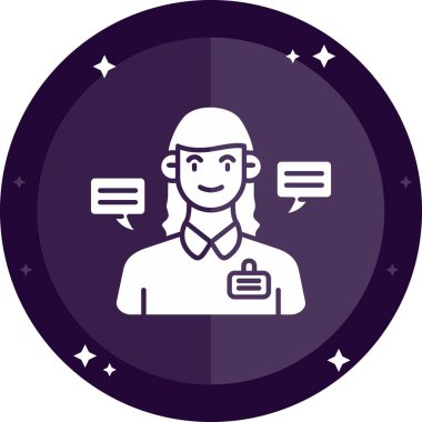 Yıldızlı adam ikon vektör illüstrasyon tasarımı