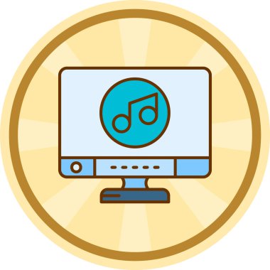 Müzik simgesinin vektör illüstrasyonu