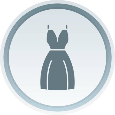 Moda elbisesi ikonu. Web tasarımı için elbise vektör simgelerinin basit çizimi