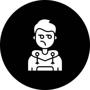 Maskeli bir adamın vektör çizimi