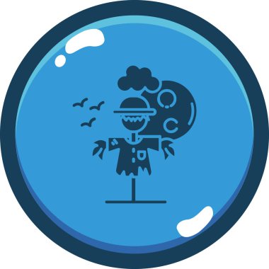 Uzaylı ikonu. Beyaz üzerine izole edilmiş vektör illüstrasyonu