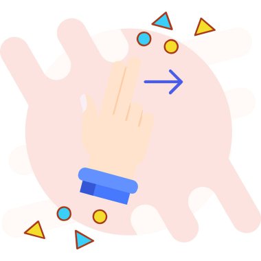 Parmakla işaret eden bir elle.