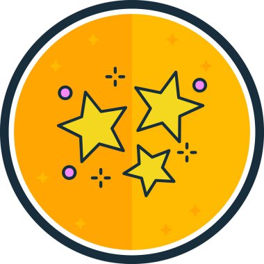 Yıldızlar. Web simgesi basit illüstrasyon