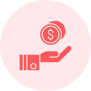 Dolar. Web simgesi basit illüstrasyon