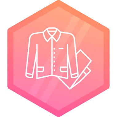 çizgi ceket simgesi beyaz arkaplanda izole edildi. Ceket ikonu. Ekstrem. Spor malzemeleri. Renkli taslak konsepti. vektör.