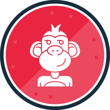 maymun simgesi vektör illüstrasyonu