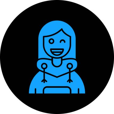 Kadın simgesinin vektör illüstrasyonu