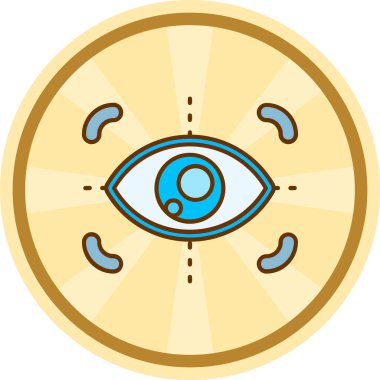 Göz. Web simgesi basit illüstrasyon