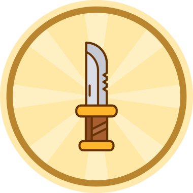 Kılıç. Web simgesi basit illüstrasyon