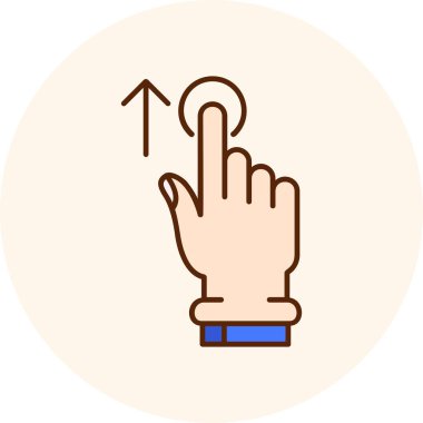 Parmak simgesi vektör illüstrasyonuyla el