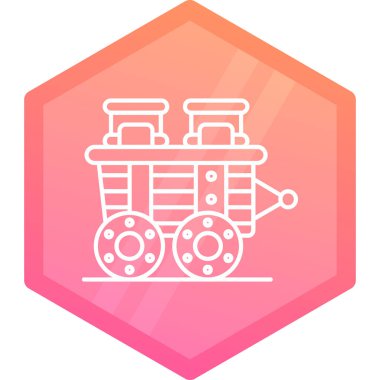 Bir araba simgesinin vektör illüstrasyonu