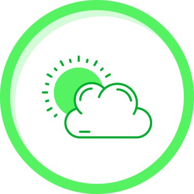 Bulut simgesi vektör illüstrasyonu