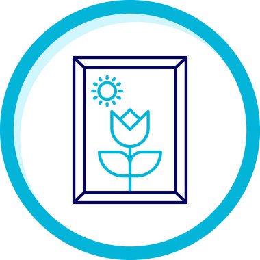 Bir ağaç simgesinin vektör illüstrasyonu