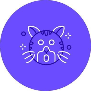 Kedi. Web simgesi basit illüstrasyon