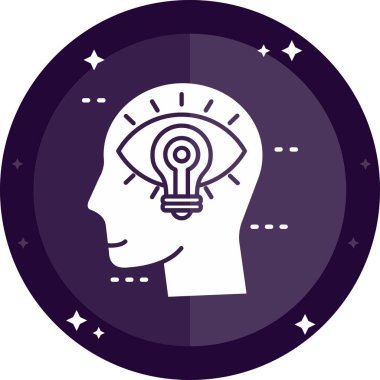 Beyin. Web simgesi basit illüstrasyon