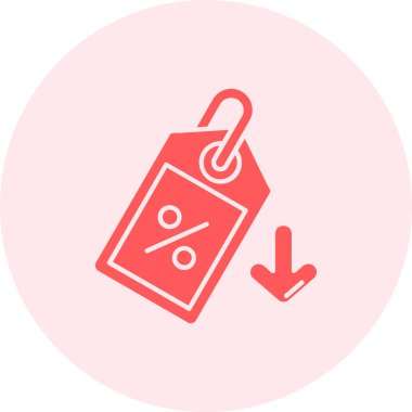 İndirim simgesi, vektör illüstrasyonu