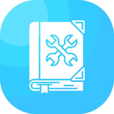 Uzun gölge arkaplanlı beyaz çizgi dizüstü bilgisayarı ve İngiliz anahtarı izole edilmiş ve ayarlama, servis, ayar, bakım, onarım, onarım. mavi kare