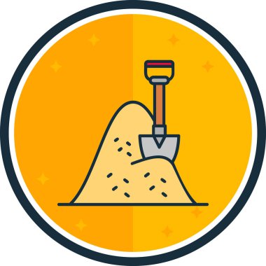 Bir dağ simgesinin vektör illüstrasyonu