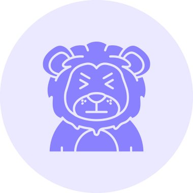 ayı kızgın simgesi, vektör illüstrasyonu