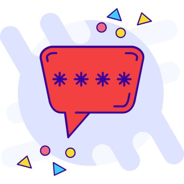 Kabarcık sohbet simge vektör çizim