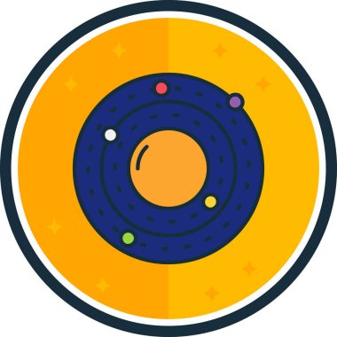 Sevimli ve renkli bir ayın vektör çizimi