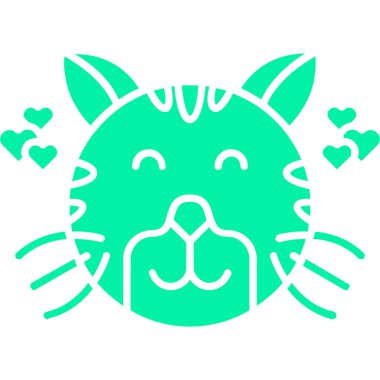 Kedi. Web simgesi basit illüstrasyon