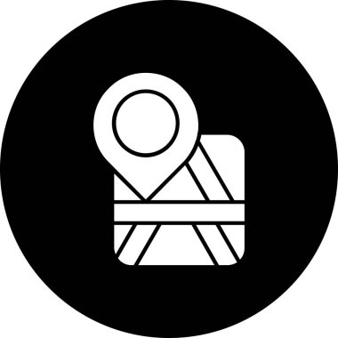 Moda biçimi izole edilmiş arkaplanda harita simgesi