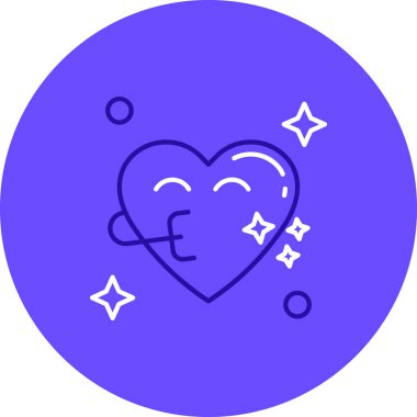 Kalp ikonu tasarımı. Romantik vektör illüstrasyonunu seviyorum