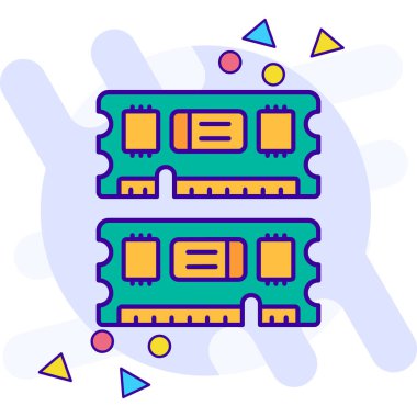 Elektronik devre kartı simgesi - taslak biçimi