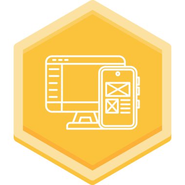 Modern akıllı telefon simgesinin vektör çizimi