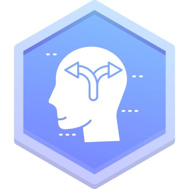 Beyin. Web simgesi basit illüstrasyon