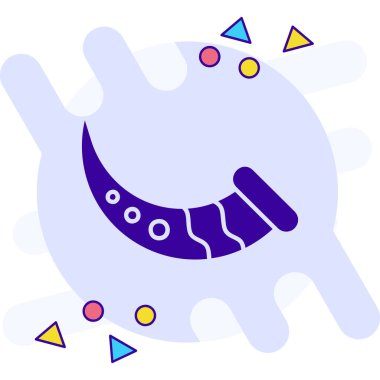 Bir mavi ve siyah renk simgesinin vektör çizimi