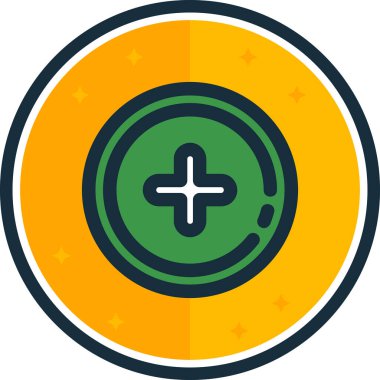 Bir yıldızın modern bir simgesinin vektör çizimi