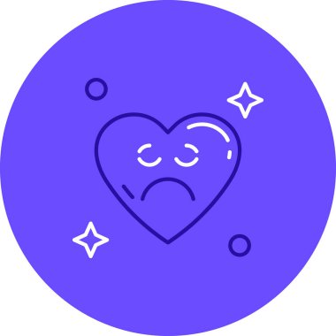 kalp ikonu olan kalp, vektör illüstrasyonu