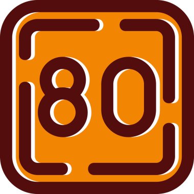 8 numaralı simge, basit vektör illüstrasyonu