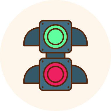 Trafik ışıkları vektör simgesi
