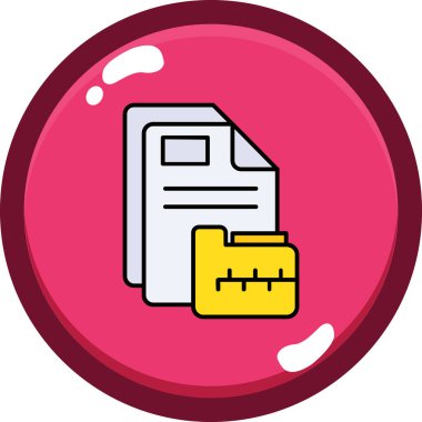 belge dosya simgesi vektör illüstrasyon tasarımı