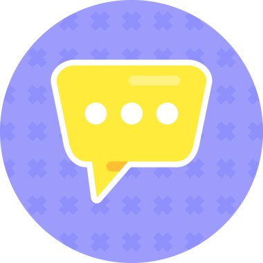 Sohbet mesajı simgesi, basit tasarım illüstrasyonu