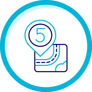 yol işareti vektör çizgisi simgesi