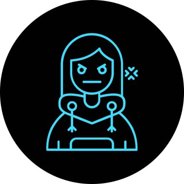 kadın simgesi, vektör illüstrasyonu