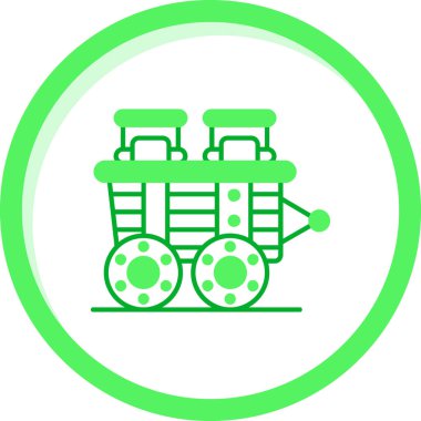 yeşil çizgi elektrik kablosu ve yuvarlak simge