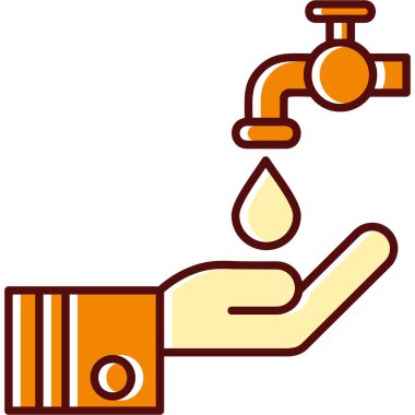 Su musluğu. Web simgesi