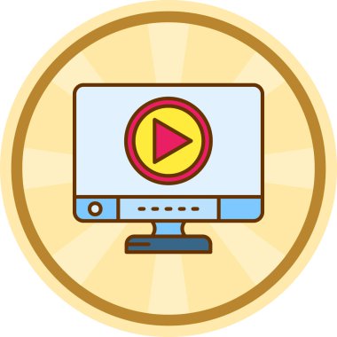 video simgesi vektör illüstrasyonu