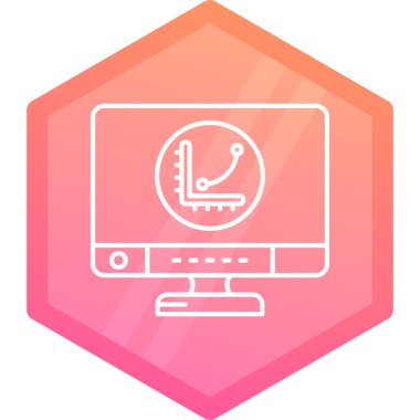 Beyaz arka planda izole edilmiş tıbbi kayıt simgesi. Renkli taslak konsepti. vektör