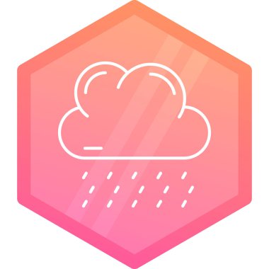 Yağmur. Web simgesi basit illüstrasyon