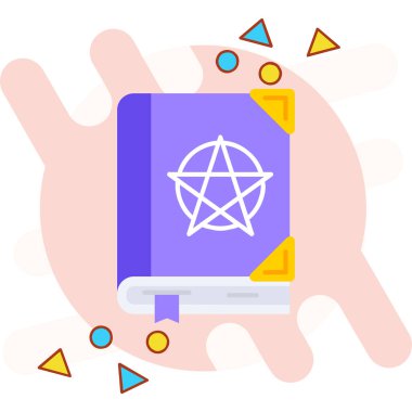 Taslak biçiminde sihirli bir simgeye sahip kitap