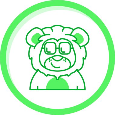 Hayvan suratlı ikon. vektör illüstrasyonu