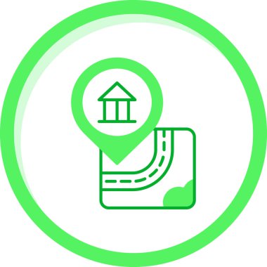 Moda glystyle izole edilmiş arkaplanda konum haritası simgesi